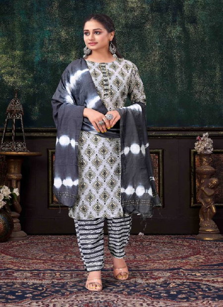 Vt Designer Printed Cotton Kurti With Bottom Dupatta Wholesale Online
